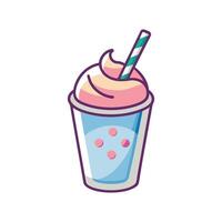 Delicious Yogurt Drink for Healthy Snacking vector