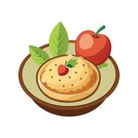 Refreshing Amaranth Apple Cinnamon Mash vector