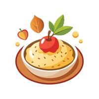 Tasty Amaranth Apple Cinnamon Mash vector