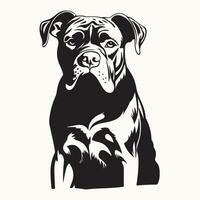 Silhouette of American Bulldog vector