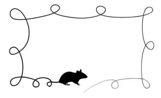 Frame with mouse. vector