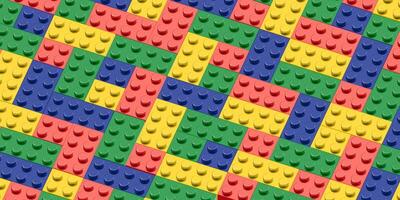 a colorful pattern made from toy brick blocks vector
