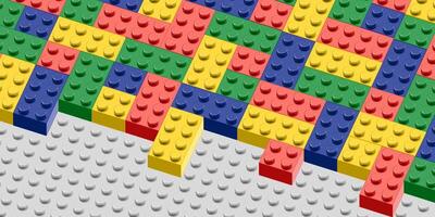 colorful toy brick blocks pattern is shown in this image vector
