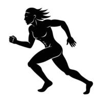 Barefoot Runner Silhouette vector