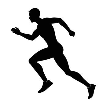 corriendo movimiento secuencia representado con suave limpiar línea Arte estilo vector