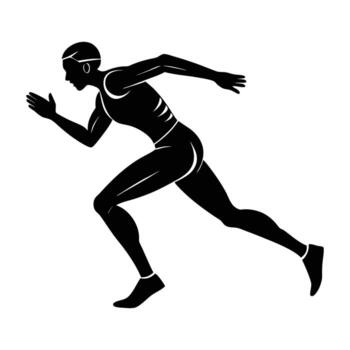 dinámica corriendo movimiento secuencia mostrado utilizando sencillo línea Arte hoy vector