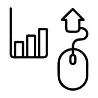 Click through rate improvement icon showing effective digital engagement today vector