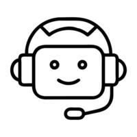 AI chatbot customer support icon vector