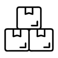 Inventory stock count icon in clear line art design modern vector