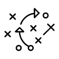 Interactive infographic strategy icon in bold line art design modern vector