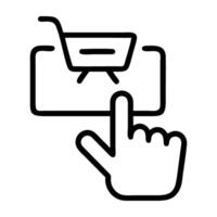 One click checkout button icon for fast purchase made simple vector