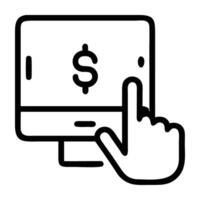 Online banking transaction icon for secure money transfer made easy vector
