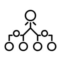 Organic reach optimization icon with tree and network for growth vector