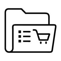 Product wishlist folder icon for saving favorite items made simple vector