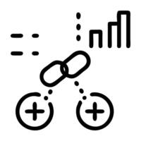 Affiliate link tracking analytics icon vector
