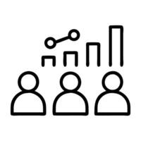 Audience Analytics Bar Chart Icon vector
