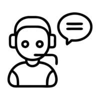 Chatbot customer support speech bubble icon for assistance made simple vector