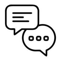 Conversational marketing with chatbot and speech line art white background vector