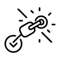 Ecommerce affiliate link promotion with icon line art white background vector