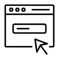 Landing page conversion icon in smart line art style clean vector