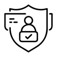 Online ad fraud prevention icon with shield for safety today vector