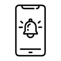 Mobile push notifications with alert symbol social icon for users vector