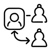 Personalized push notifications icon with user and bell for alerts vector