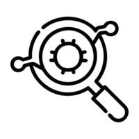 SEO magnifying glass icon representing search engine optimization for buyers vector