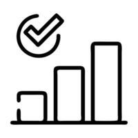 Poll vote icon with bar chart and checkmark design for insight vector