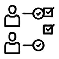 Social media survey icon with multiple choice and checks feature vector