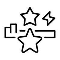 Social media reputation icon with star and progress indicator mark vector