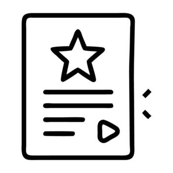 Story highlight icon featuring play button and star feature design vector