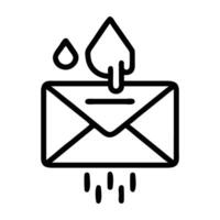 Subscription email drip icon with messages and campaign display detail vector