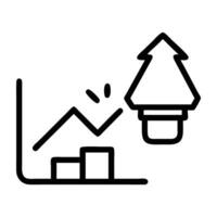 Trending Notification Arrow Icon vector