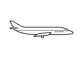 Clean refined depiction of single airplane showcasing sleek design elements vector