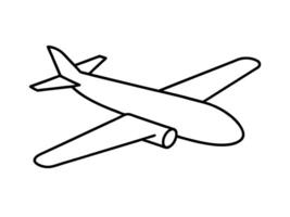 Clean modern minimalist depiction of single airplane emphasizing style today vector