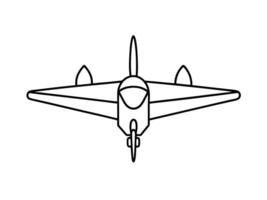 Elegant minimalist drawing of small plane line art white background vector