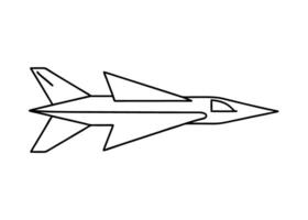 Modern simplistic outline depicting a supersonic jet design for buyers vector