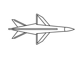 Modern simplistic outline showing a supersonic jet design for buyers vector