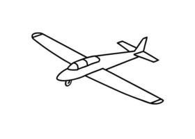 Simple refined sketch capturing a glider airplane in flight today vector