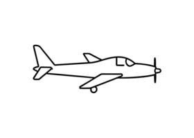 Simple clear line drawing showcasing a single engine design today vector