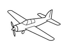 Simple sketch of classic monoplane with clean design for buyers vector