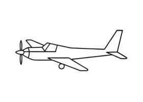 Side view sketch of streamlined propeller with modern drawing style vector