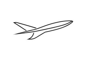 Subtle minimalist airplane sketch focusing on clear design quality detail vector