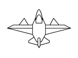 Modern minimalist outline of a jet airplane feature design unique vector