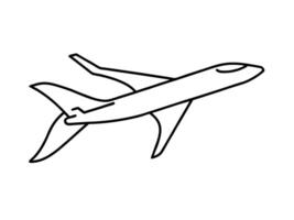Subtle minimalist commercial jet outline displaying clean artistic design touch vector