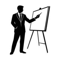 Whiteboard Sketching Business Ideas Icon vector