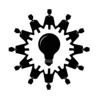Group of professionals forming circle to foster creative collaboration today vector