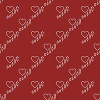 Heart with Market Chart Patterns Economic Insights colored seamless pattern vector