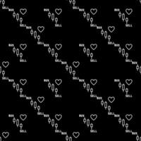 Buy and Sell Candlestick Pattern Chart and Heart linear seamless pattern vector
